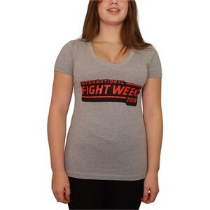 UFC Womens International Fight Week 2019 Graphic T-Shirt, Grey, NWT